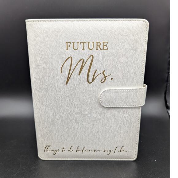 Charvoria Wedding Planner Future Mrs Binder Budget Lists Pockets Undated White - Picture 1 of 14